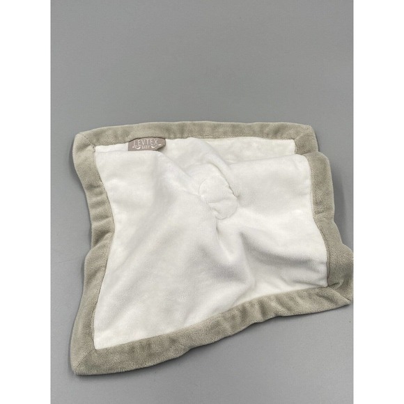 Gray Elephant Plush Lovey Baby Blue Security Blanket Levtex Baby - Picture 4 of 6